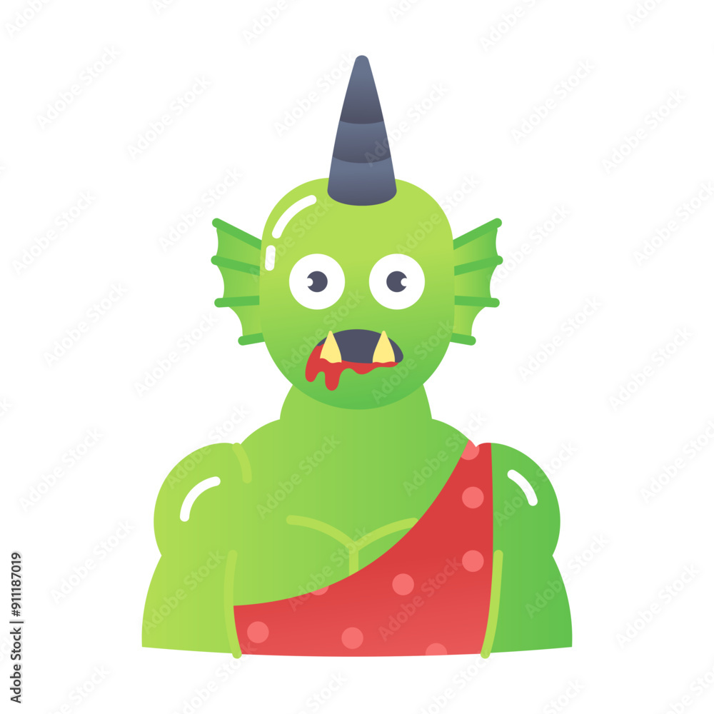 Fototapeta premium Goblin icon designed in flat style