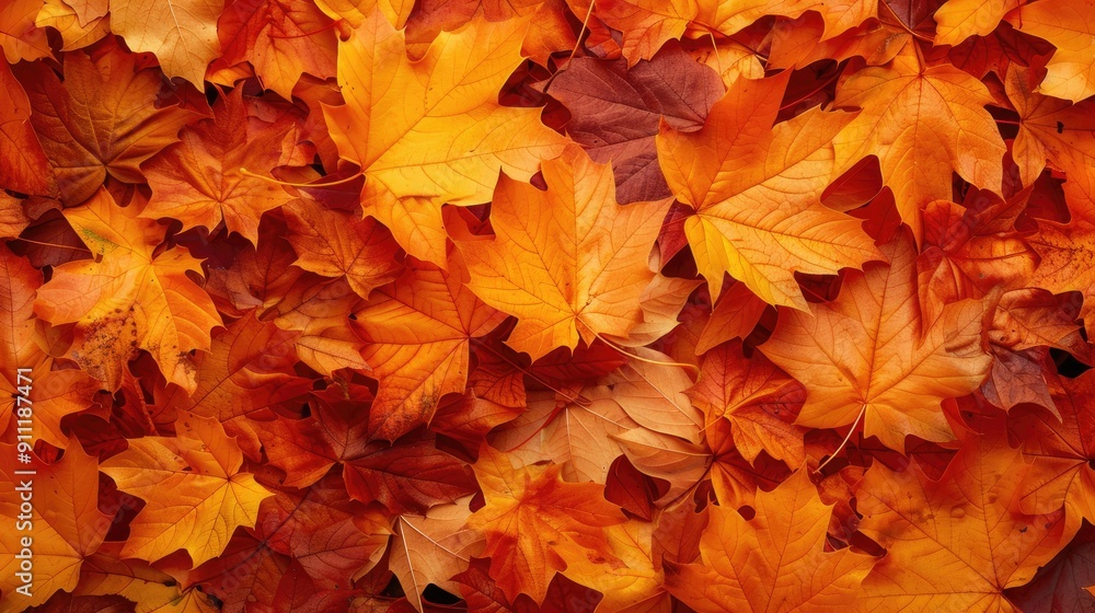 Autumn Leaves in a Large Warm Colored Pile Autumn Leaves in a Large Warm Colored Pile