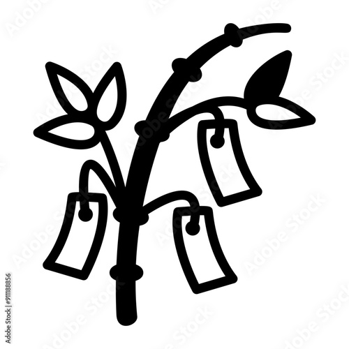 Εκτύπωση καμβά A doodle style icon of tanabata