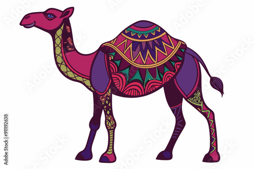  Camel, Adult Coloring Book, Stress Relieving Mandala Animal Designs photo