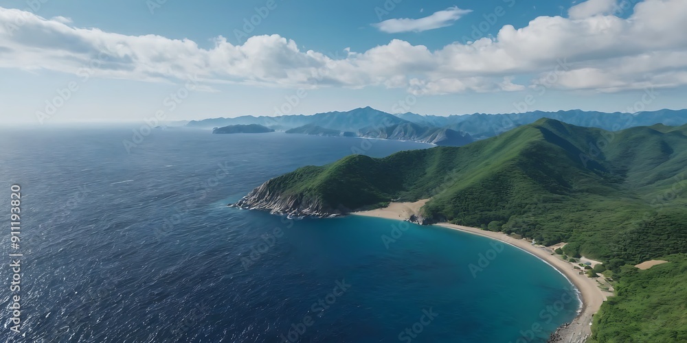 Aerial view of the seascape Aerial view of the seascape