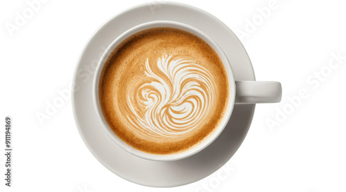 Close-up cup coffee white has saucer around it cup of coffee png