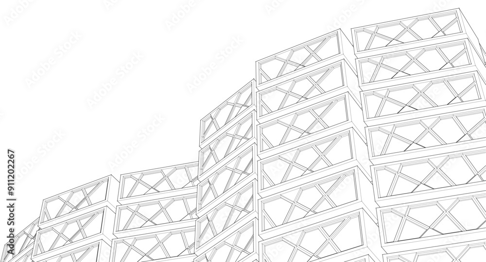 city abstract modular architecture 3d rendering
city abstract modular architecture 3d rendering