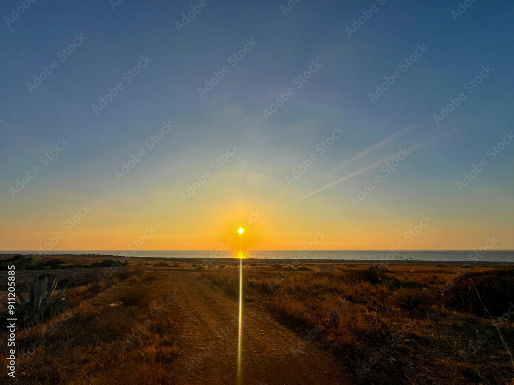 sunset over the sea in san vito lo capo,sicily,italy, sunset over the sea in san vito lo capo,sicily,italy,