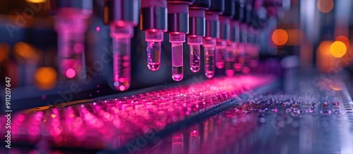 Closeup of a Liquid Dispensing Machine in a Laboratory