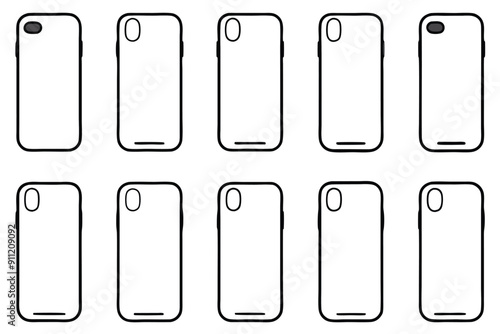 Sleek phone case line art inspiration for modern phone covers