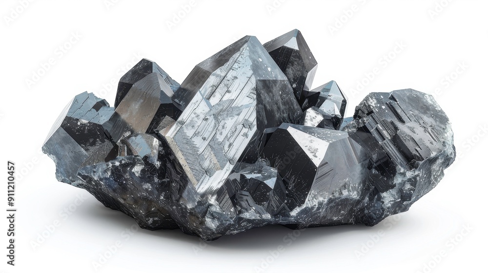 Boron carbide, 3D illustration, realistic, isolated on white background Boron carbide, 3D illustration, realistic, isolated on white background