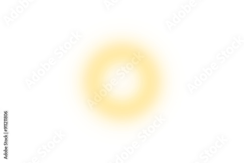 Gold glow starlight isolated on transparent background. Light gradient circle. Sunlight glowing effect. Light beam, Sun rays glowing effect