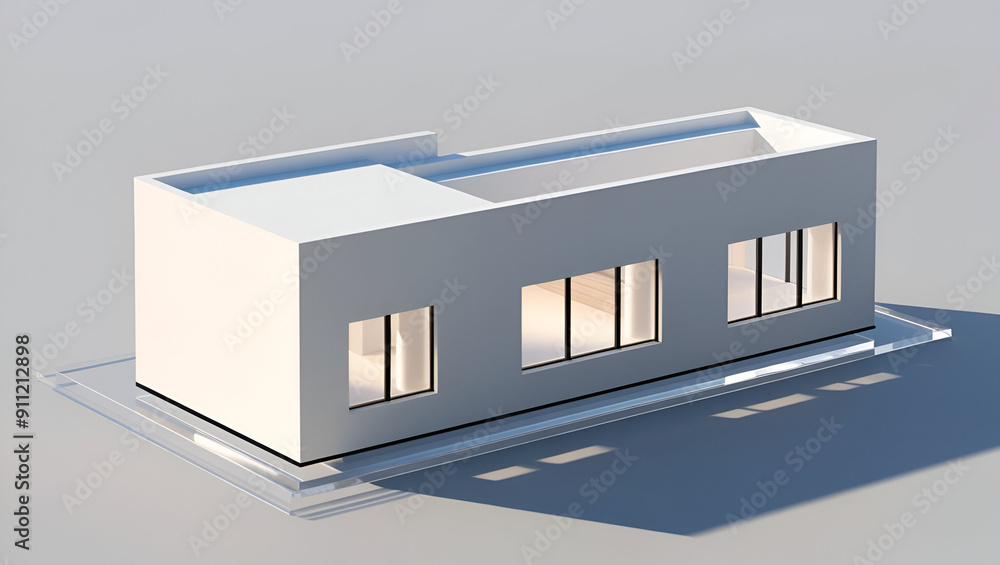 3D Render of an Industrial Park, on isolated white background, Generative AI. 3D Render of an Industrial Park, on isolated white background, Generative AI.