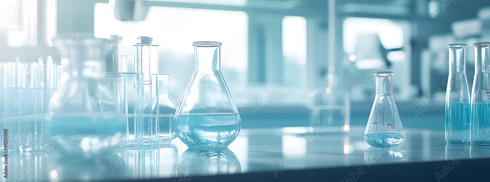 Blurred Background of Laboratory Equipment and Glassware Blurred Background of Laboratory Equipment and Glassware