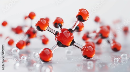 Formic acid, 3D illustration, realistic, isolated on white background