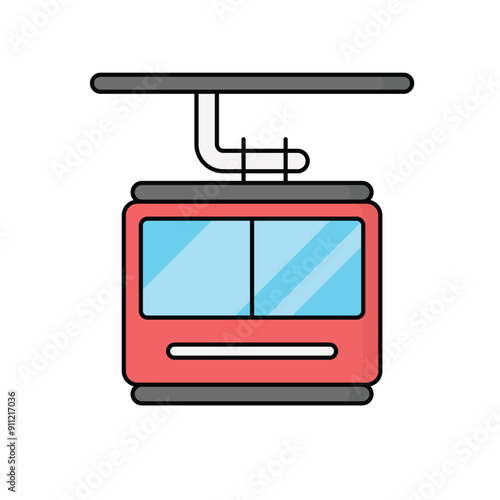 Cable Car vector icon