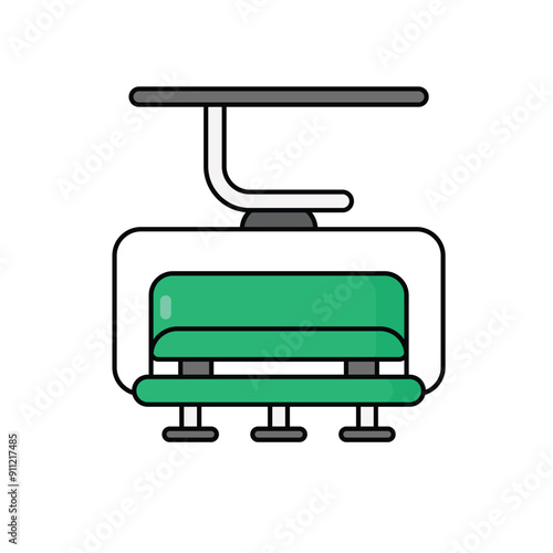 Ski Lift vector icon