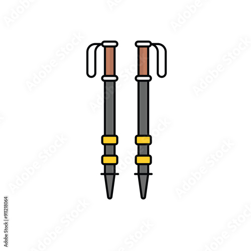 Trekking Pole vector icon