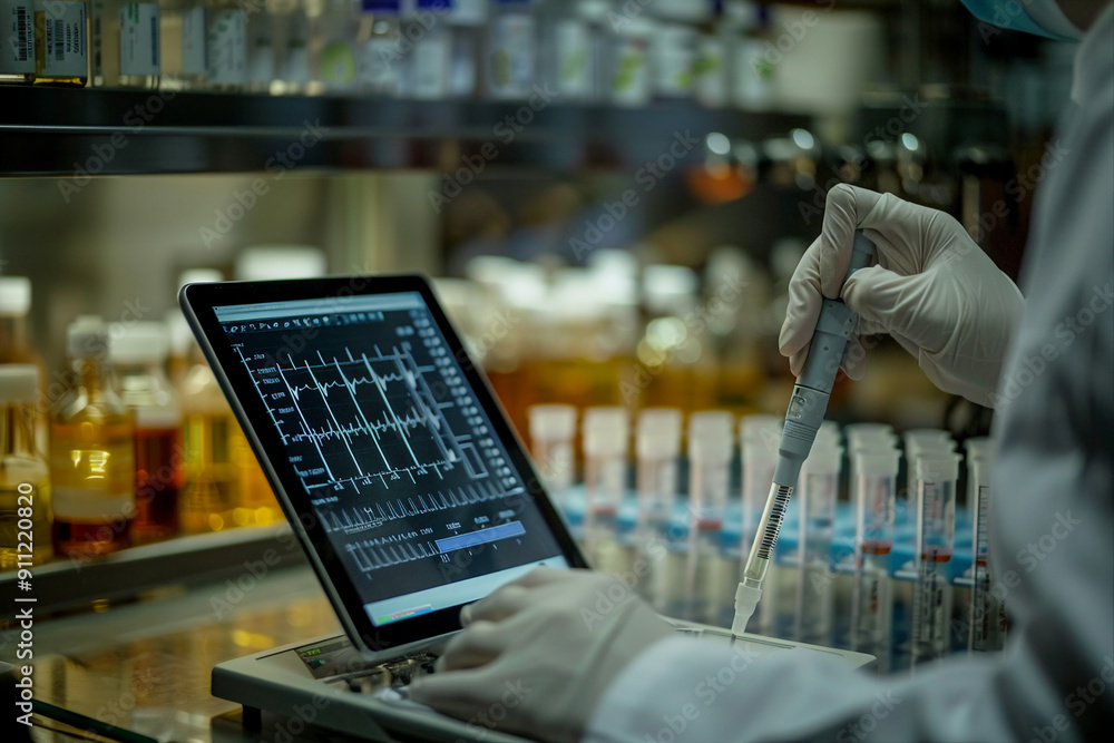 Portrait of a confident researcher working in a modern science laboratory Portrait of a confident researcher working in a modern science laboratory