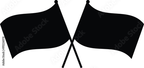 color guard black double crossed flags eps vector cutfile for cricut
 photo