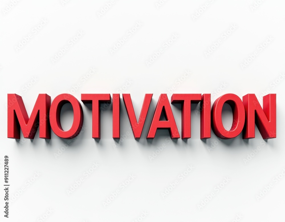 Bold red 'MOTIVATION' text on a clean white background. Bold red 'MOTIVATION' text on a clean white background.