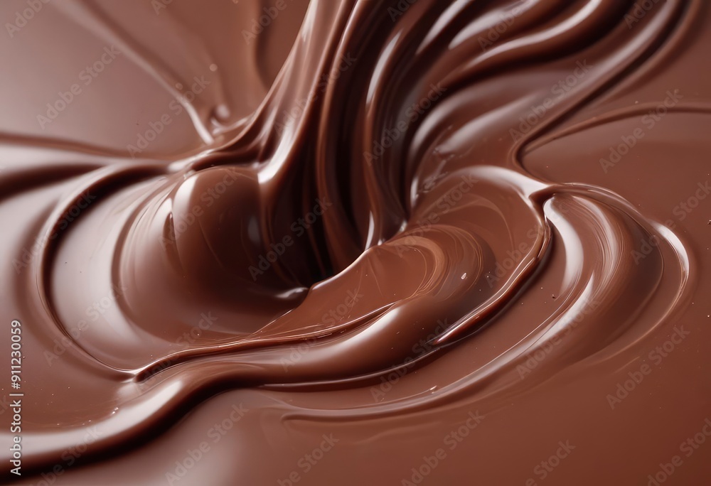 close up of liquid chocolate, ai close up of liquid chocolate, ai