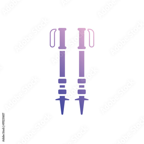 Trekking Pole vector icon