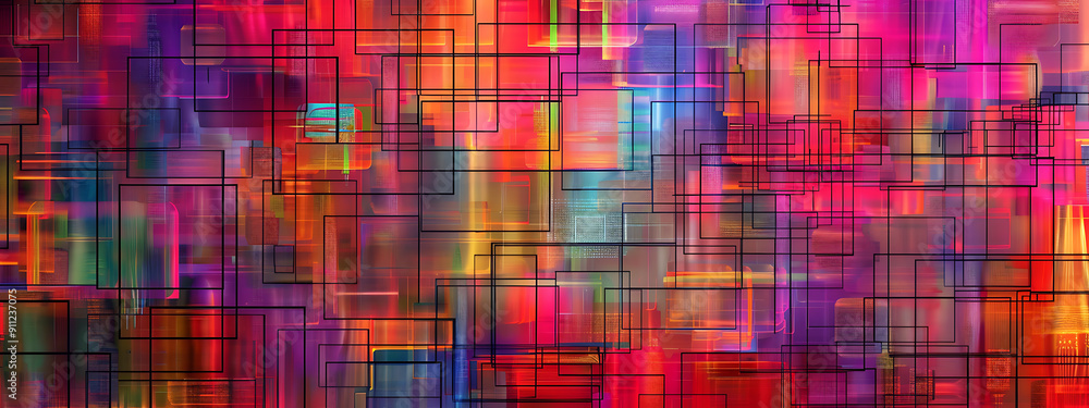 Abstract geometric shapes in blue, yellow, and pink create a vibrant and modern design, perfect for backgrounds and presentations. , printspace Abstract geometric shapes in blue, yellow, and pink create a vibrant and modern design, perfect for backgrounds and presentations. , printspace