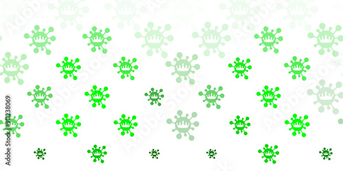 Light Green, Yellow vector template with flu signs.