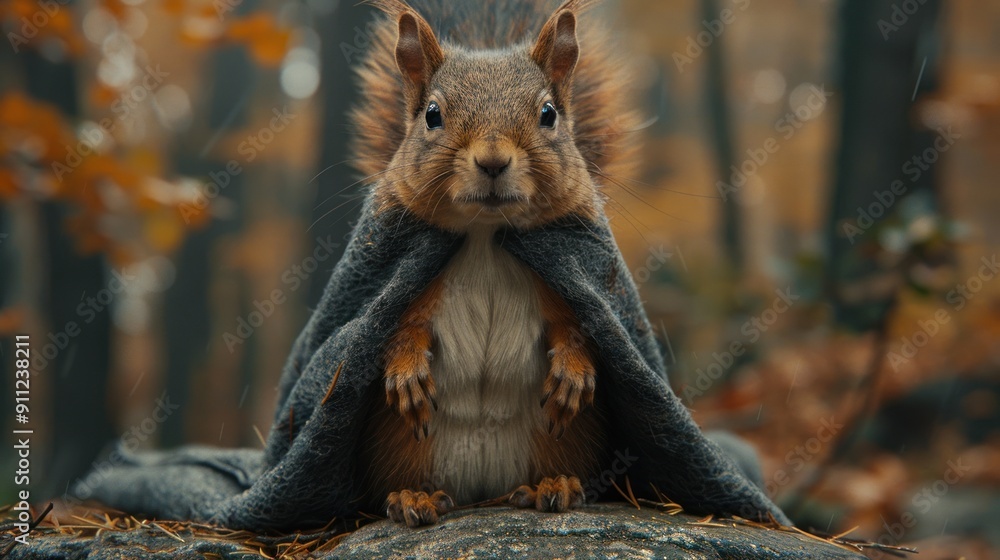 Squirrel in a Cape Squirrel in a Cape