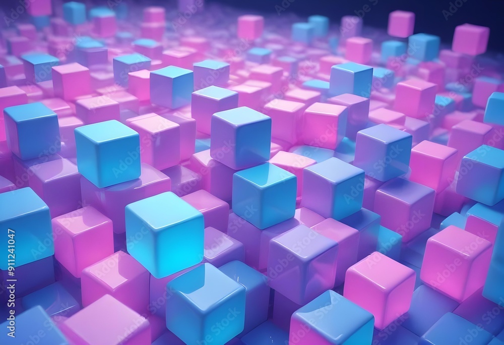 Obraz premium cube glow background