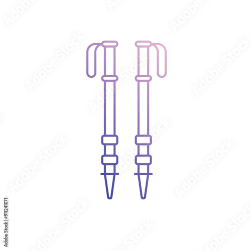 Trekking Pole vector icon