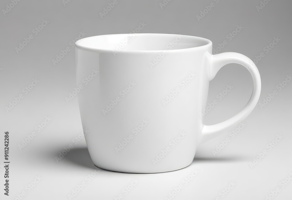 Clean White Coffee Mug On White Background, ai Clean White Coffee Mug On White Background, ai