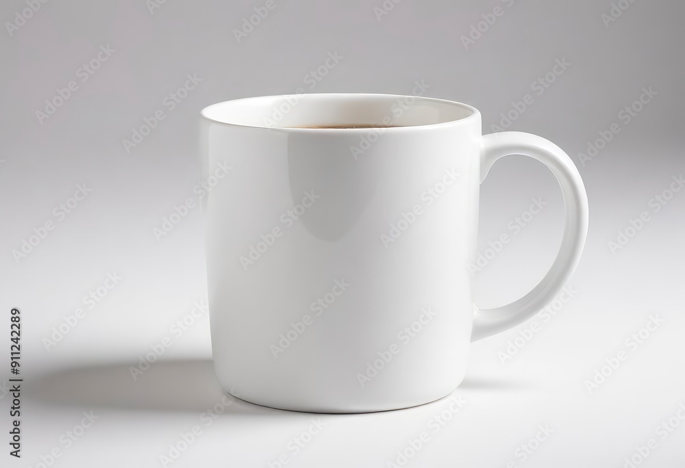Clean White Coffee Mug On White Background, ai Clean White Coffee Mug On White Background, ai