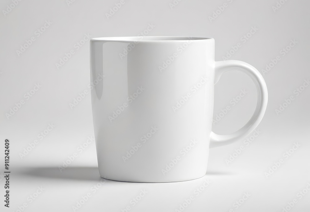 Clean White Coffee Mug On White Background, ai Clean White Coffee Mug On White Background, ai