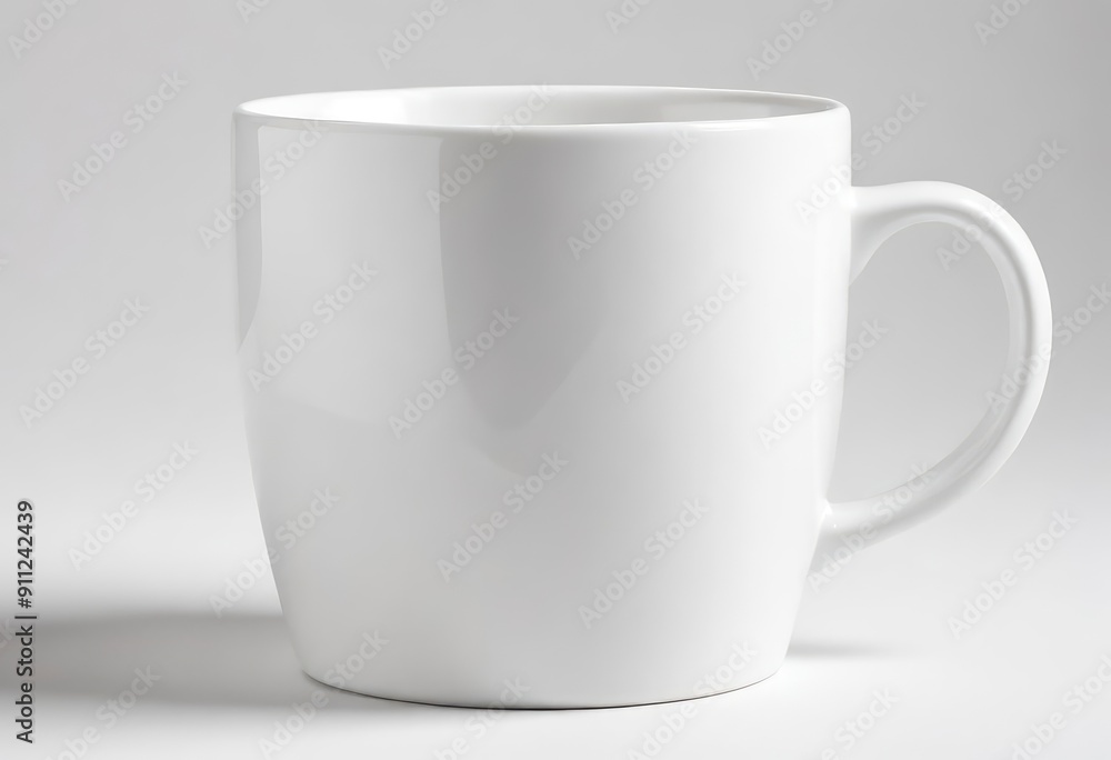 Clean White Coffee Mug On White Background, ai Clean White Coffee Mug On White Background, ai