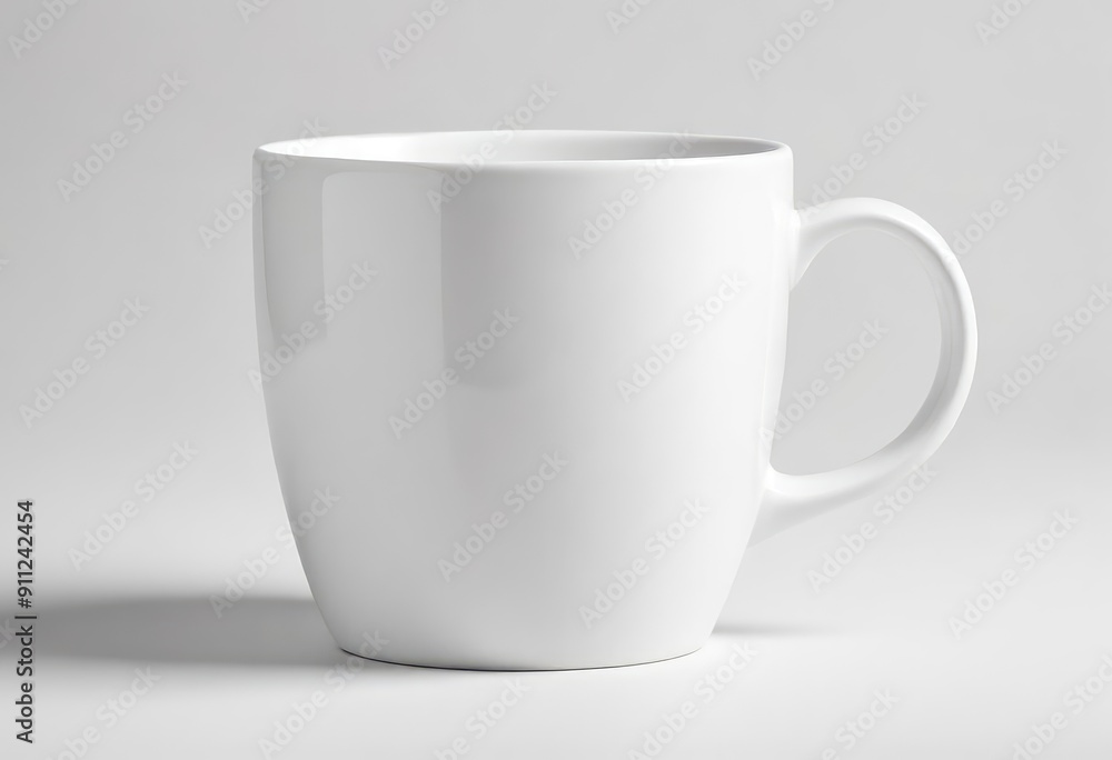 Clean White Coffee Mug On White Background, ai Clean White Coffee Mug On White Background, ai