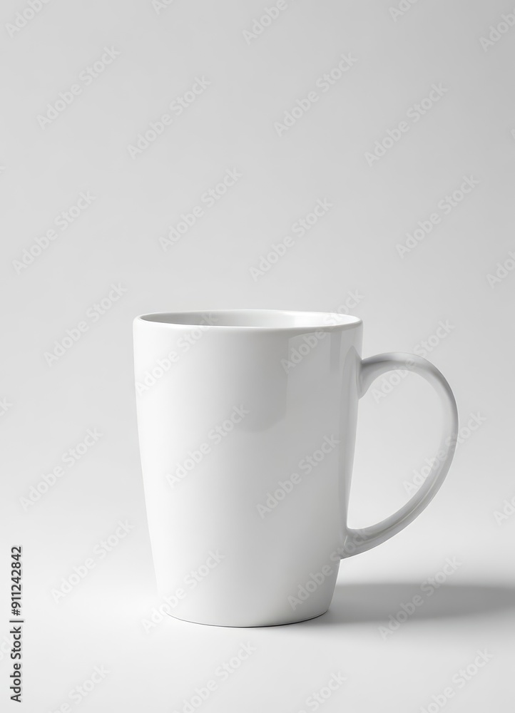 Clean White Coffee Mug On White Background, ai Clean White Coffee Mug On White Background, ai