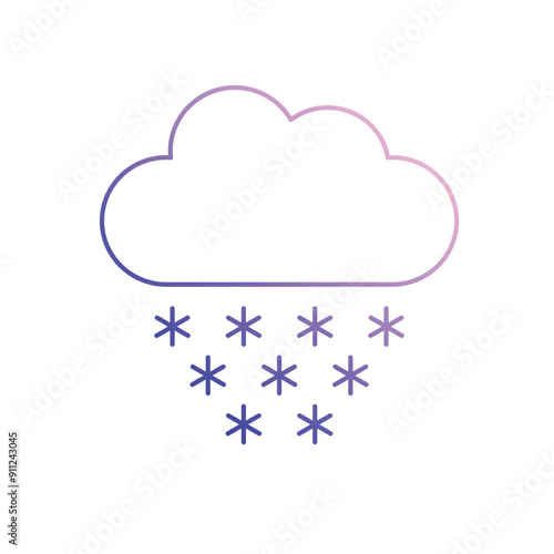 Snowfall vector icon