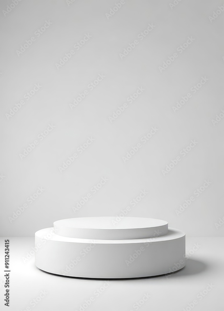 White round stand podium for placing products 3D background, ai White round stand podium for placing products 3D background, ai