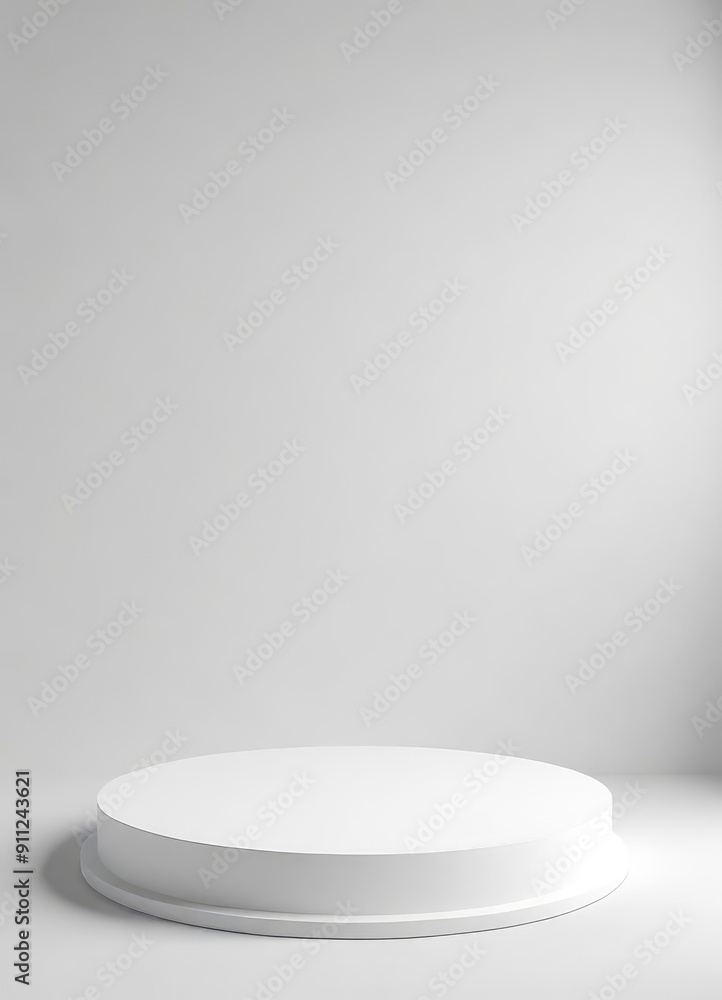 White round stand podium for placing products 3D background, ai White round stand podium for placing products 3D background, ai