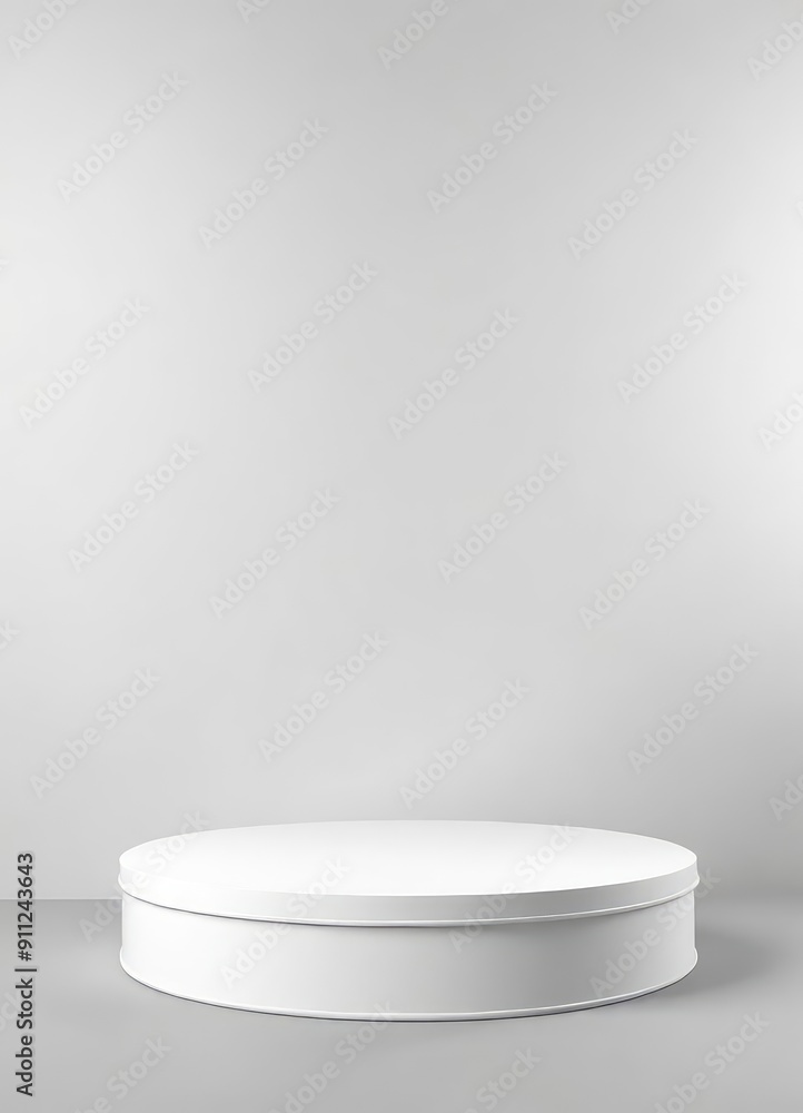 White round stand podium for placing products 3D background, ai White round stand podium for placing products 3D background, ai