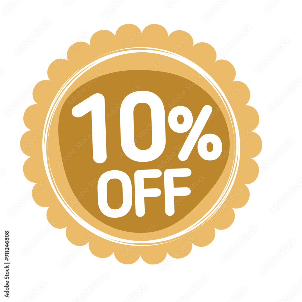 10 percent discount label design