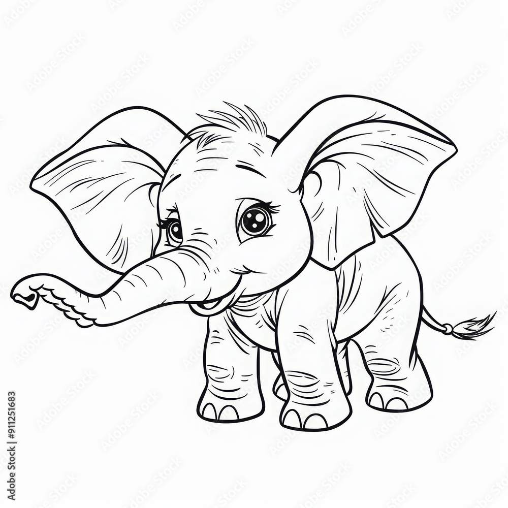 black line elephant drawing printable elephant outline free