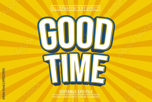 Good Time Text Effect. editable text effect
