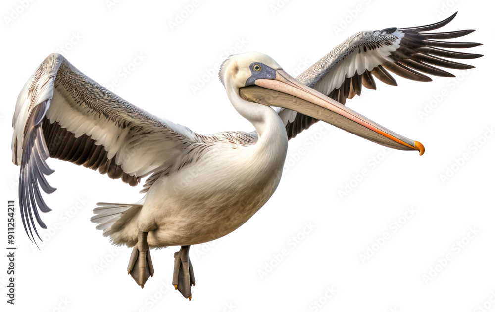 Obraz premium PNG Pelican animal flying bird.