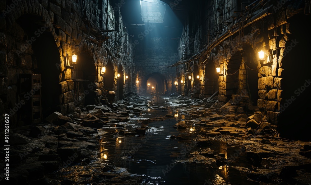 Dark Alley With Light at End Dark Alley With Light at End