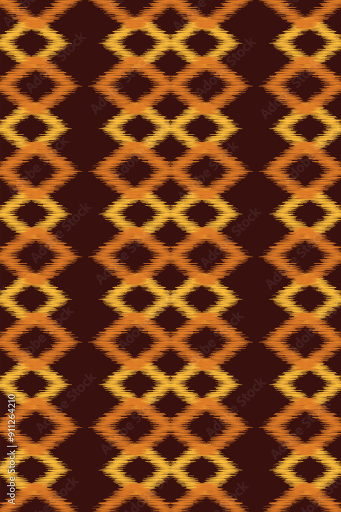 Traditional Ethnic ikat motif fabric pattern geometric style.African Ikat embroidery Ethnic oriental pattern brown background wallpaper. Abstract,vector,illustration.Texture,frame,decoration. Traditional Ethnic ikat motif fabric pattern geometric style.African Ikat embroidery Ethnic oriental pattern brown background wallpaper. Abstract,vector,illustration.Texture,frame,decoration.