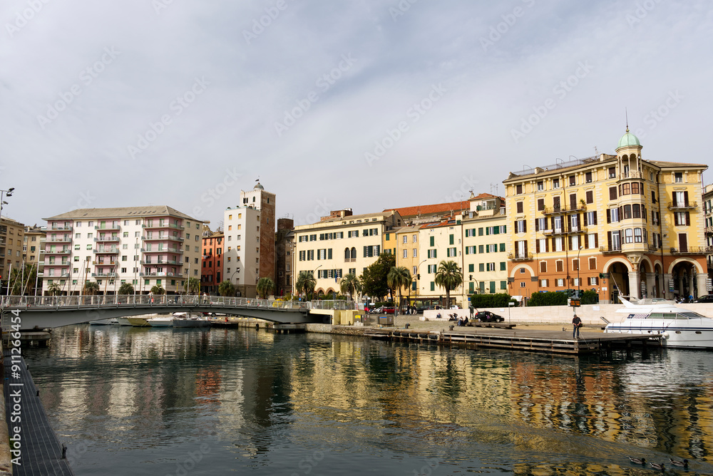 The port of Savona in the heart of the city on the italian riviera The port of Savona in the heart of the city on the italian riviera