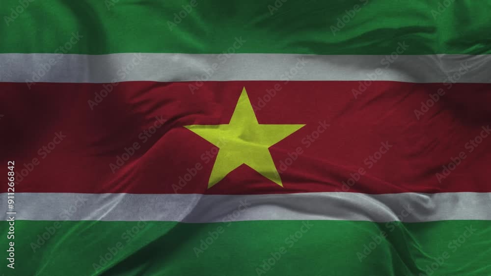 Suriname Slow Motion Cloth Animation -3D Rendering Suriname Slow Motion Cloth Animation -3D Rendering