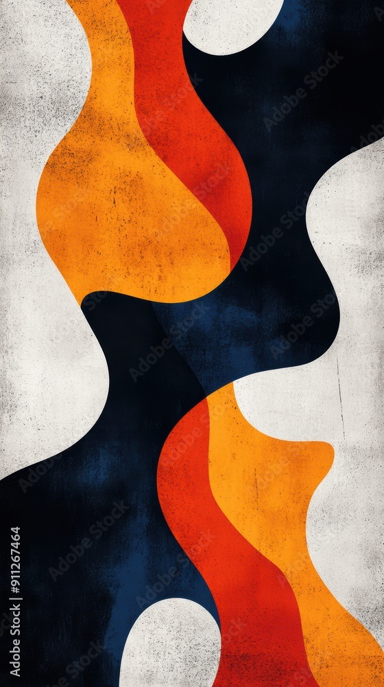 Abstract Waves in Bold Colors and Textures Abstract Waves in Bold Colors and Textures