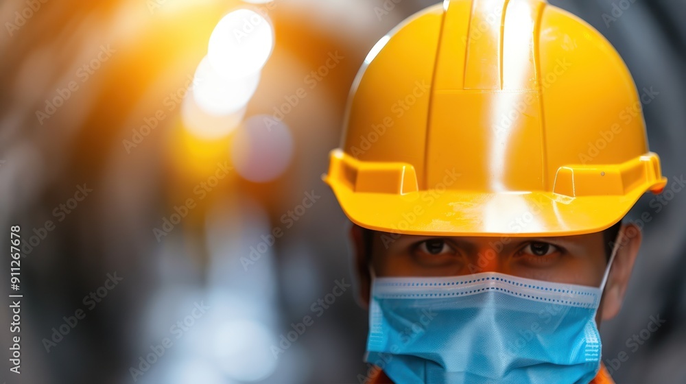 A safety officer, monitoring conditions as a worker enters a confined space A safety officer, monitoring conditions as a worker enters a confined space