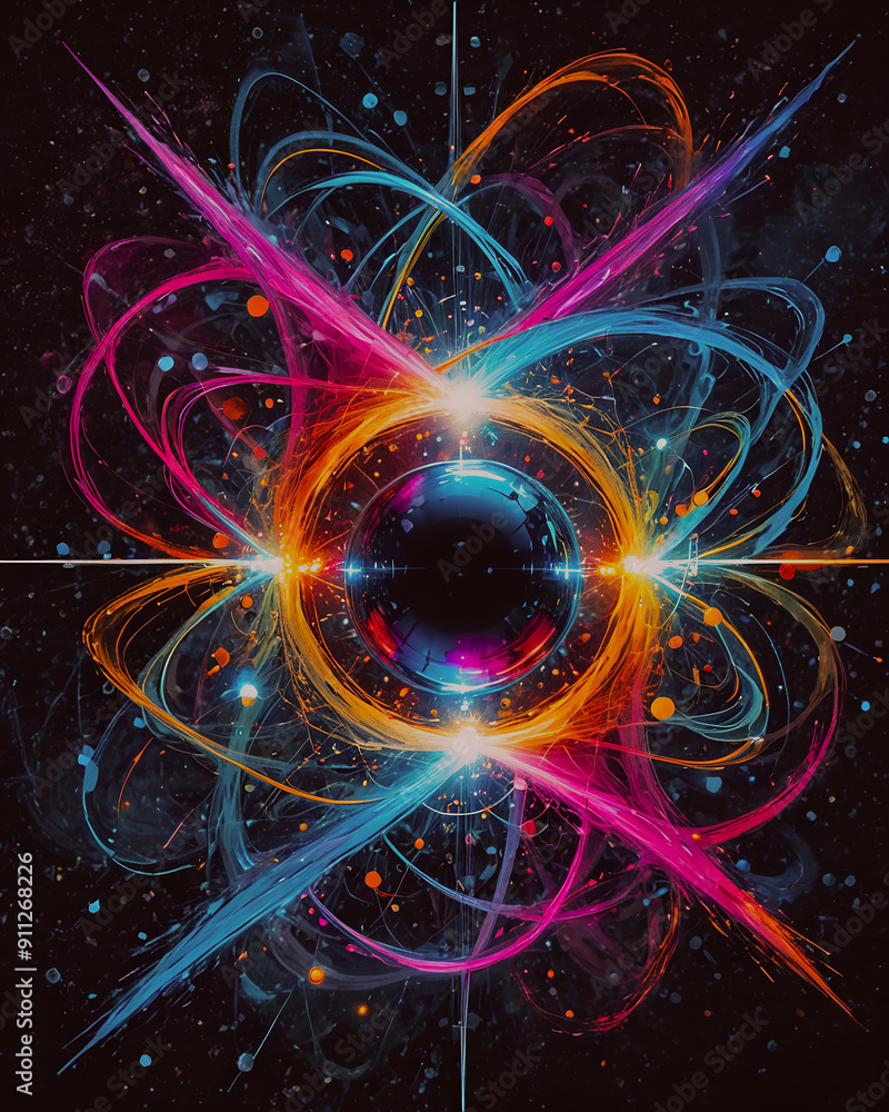 Obraz premium Abstract background with space for your text, computer generated illustration, render art