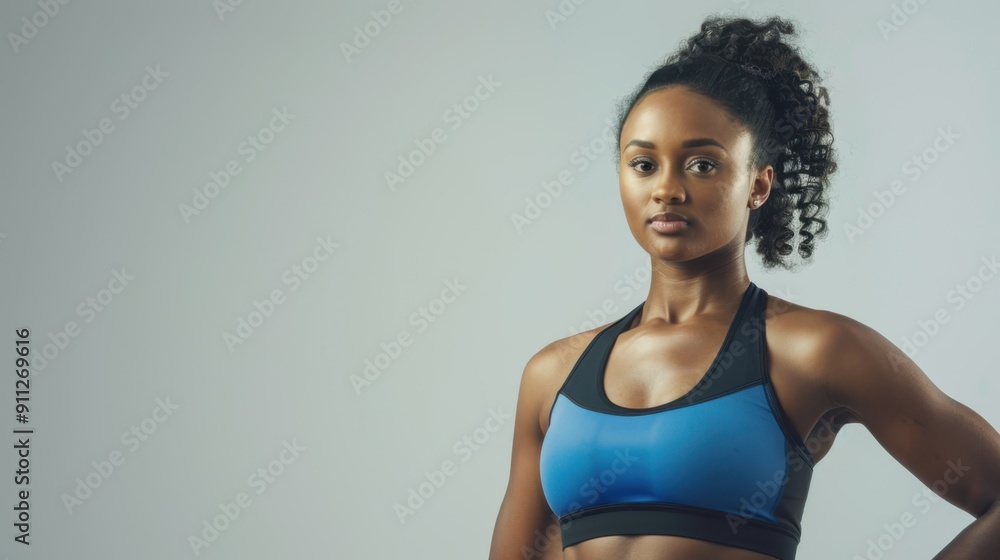 The fit woman in sportswear The fit woman in sportswear